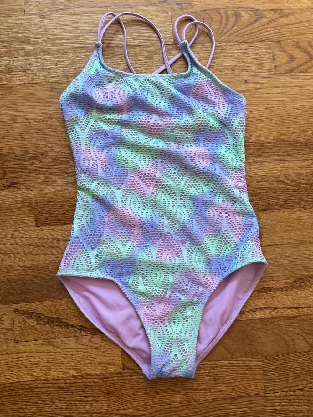 Cat & Jack Pastel Mesh One-Piece Swimsuit - Lavender, Mint & Baby Pink